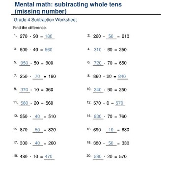 Perfect Tens Puzzle: Unveiling the Missing in Subtraction by WonderTech ...