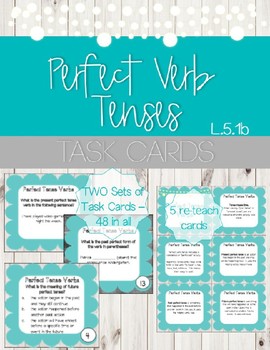 Preview of Perfect Tense Verbs (L.5.1b) Task Cards