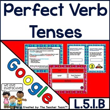 Preview of Perfect Verb Tense, Grammar L 5.1.B | Google Slides