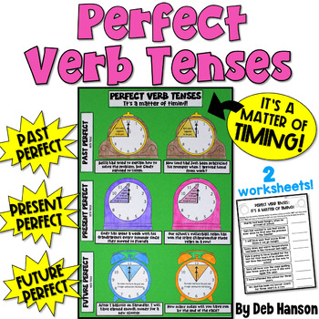 Preview of Perfect Verb Tenses: Practice Worksheets and Craftivity
