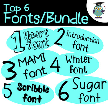 Preview of Perfect fonts for teachers - Blend Fonts : Bundle
