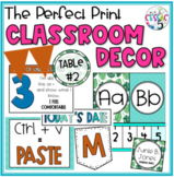 Perfect in Print: Teal & Orange Classroom Decor Bundle