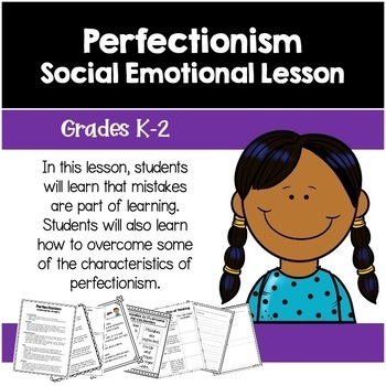 Preview of Social Emotional Learning Activities and Worksheets | Perfectionism | Grades K-2