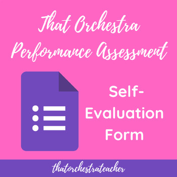 Preview of Performance Assessment Self-Evaluation Form