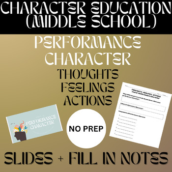 Preview of Performance Character Slides + Fill In Notes