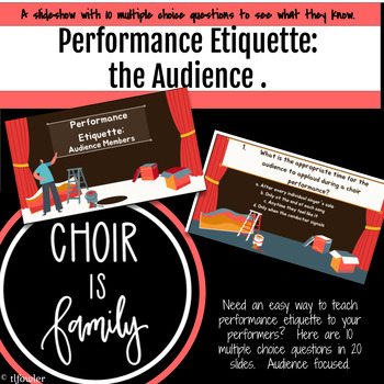 Preview of Performance Etiquette with an Audience Focus.  Slideshow!