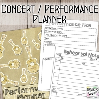 Preview of Concert and Performance Planner for Music Teachers