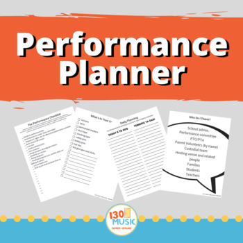 Preview of Chorus Concert Planner, Performances with General Music Classes & Others