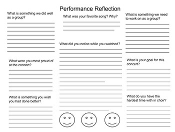 Preview of Performance Reflection