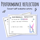 Performance Self-Evaluation Reflection Worksheet | Unicorn Design