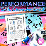 Performance Skills Character Sheet