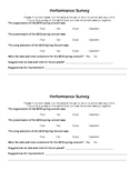 Performance Survey