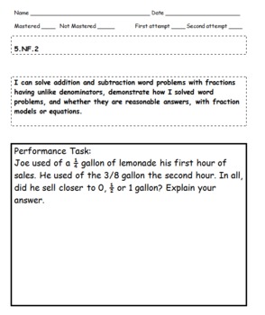 Preview of Performance Task 5 NF 2