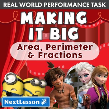 Preview of Performance Task - Area, Perimeter, and Fractions - Making It Big: Big Hero 6