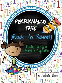Preview of Performance Task {Back to School} FREEBIE!