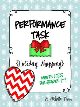 Performance Task {Holiday Shopping} FREEBIE!