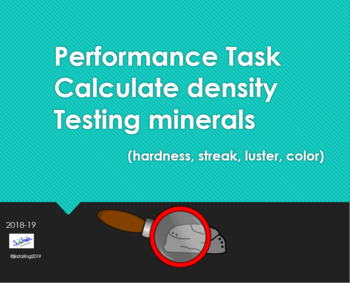 Preview of Performance Task: Minerals including mass, volume, & density