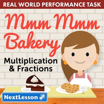 Preview of Bundle G3 Multiplication & Fractions - Mmm Mmm Bakery Performance Task