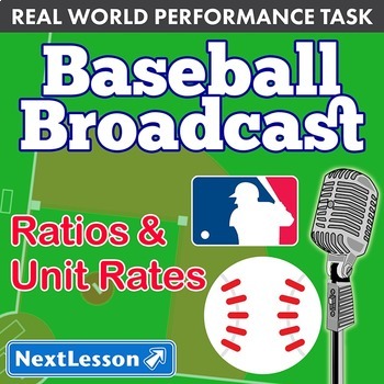 Preview of Bundle G6 Ratios & Unit Rates - ‘Baseball Broadcast’ Performance Task