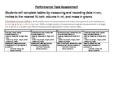 Performance Task for 4.MD.A.1 All measurement on 4th Grade Sci Test