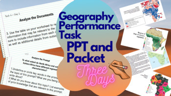 Preview of Performance Task for the Geography Units in Pre-AP World History and Geography