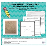 Performance Tasks for Opinion Writing - Opinion Writing Unit