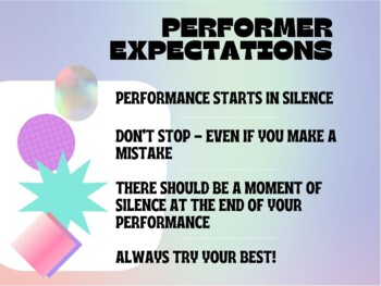 Preview of Performer & Audience Expectations Posters
