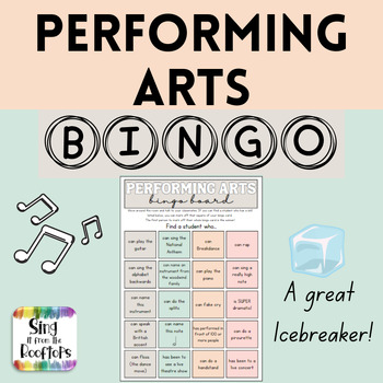 Preview of Performing Arts - Get to know you BINGO!