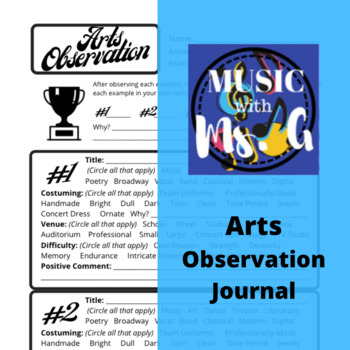 Preview of Performing Arts Observation and Listening Journals