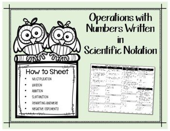 Preview of Performing Operations with Numbers in Scientific Notation