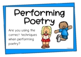 Performing Poetry Information Poster Set | Literacy Centers Ideas