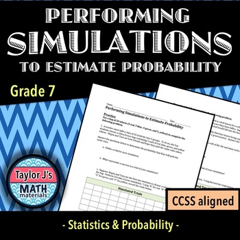 Preview of Performing Simulations to Estimate Probability Worksheet