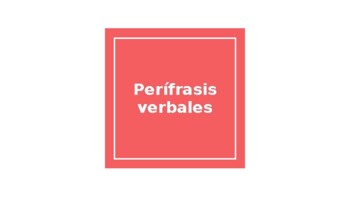 Preview of Perífrasis verbales/frases verbales