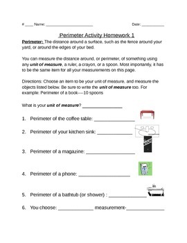 Preview of Perimeter-5 Nights of Homework