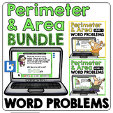 Perimeter & Area - Scaffolded Word Problem Boom™ BUNDLE | 4.MD.A