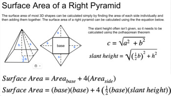 Preview of Perimeter, Area, Surface Area, and Volume