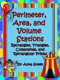 Perimeter, Area, Volume Stations - Math Centers