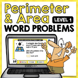 Perimeter & Area Word Problems - Self-Check | Boom™ Cards 