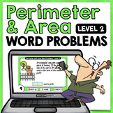 Perimeter & Area Word Problems | Self-Check | Boom™ Cards 