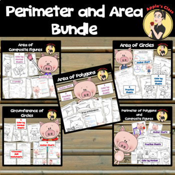 Preview of Perimeter, Area, and Circumference Bundle