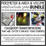 Perimeter & Area and Volume Construction Zone Bundle {Classroom Transformations}