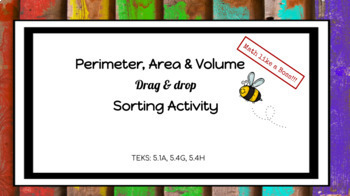 Preview of Perimeter Area and Volume Drag and Drop Sorting