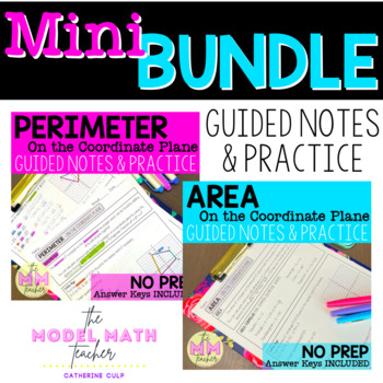 Preview of Perimeter & Area on the Coordinate Plane BUNDLE