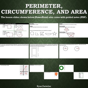 Preview of Perimeter, Circumference, and Area