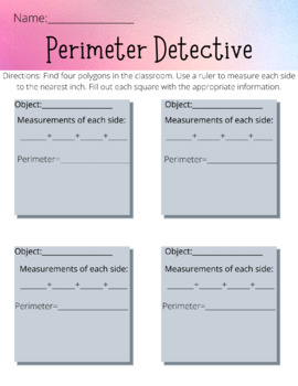 Preview of Perimeter Detective Sheet