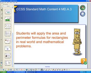 Preview of Perimeter Interactive Whiteboard Lessons: Common Core