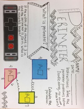 Preview of Perimeter Math Doodle