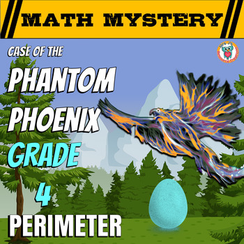 Preview of Perimeter Review 4th Grade Math Mystery - missing sides, word problems, cost +