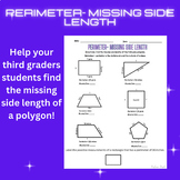 Differentiated 3rd Grade Perimeter- Missing Side Length Wo