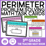 3rd Grade Perimeter Problem Solving Task Cards - Perimeter